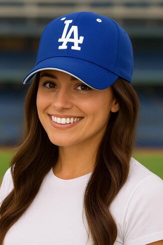 Los Angeles Baseball MVP Hat Classic LA Team Logo Cap القابلة للتعديل (الأزرق) in Saudi Arabia