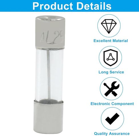 5x20mm 10A 250V Slow Blow Fuses 10 Amp 250 Volt 0.2 x 0.78 Inch Ceramic Time-delay Fuses T10AL250V (Pack of 20) in Kuwait