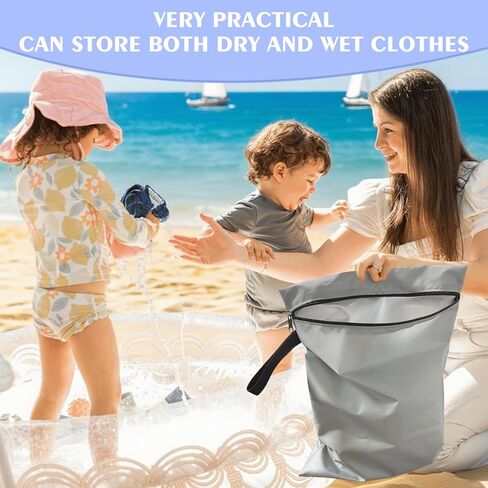 3 حزمة من ملابس الطفل حفاضات رطب الجفاف الأكياس الجافة المقاومة للماء ، 12 "x16" ، نسيج بوليستر متين مع شريط مقاوم للماء ، ملابس السباحة الرطبة والمنشفة للسفر الشاطئ الصالة الرياضية ، مع مقبض وسحاب ، أسود ، أسود in Kuwait