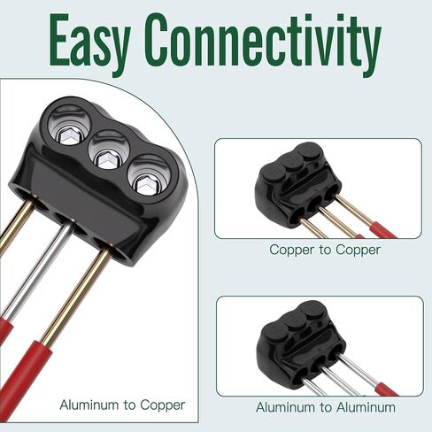 6pcs 4 منفذ إدخال أحادي الجوانب موصل الصنبور متعدد الجوانب 4-14 AWG ، موصل لصق كهربائي ، مطلي بالفينيل الأسود ، مصنفة مزدوجة لأسلاك النحاس والألومنيوم in Kuwait