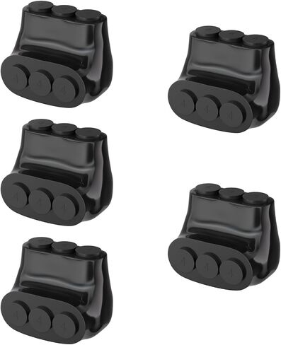 6pcs 4 منفذ إدخال أحادي الجوانب موصل الصنبور متعدد الجوانب 4-14 AWG ، موصل لصق كهربائي ، مطلي بالفينيل الأسود ، مصنفة مزدوجة لأسلاك النحاس والألومنيوم in Kuwait