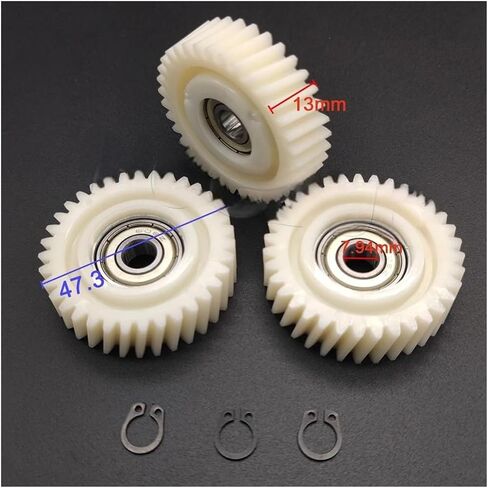 35T 47.3x13mm Nylon Helical Gear for E-Bike Hub Motors - Includes 7.94mm Bearings & 88mm Clutch (Left/Right) - Compatible with 500W/750W Electric Bike Motor Parts(Left Outlet Clutch) in Saudi Arabia