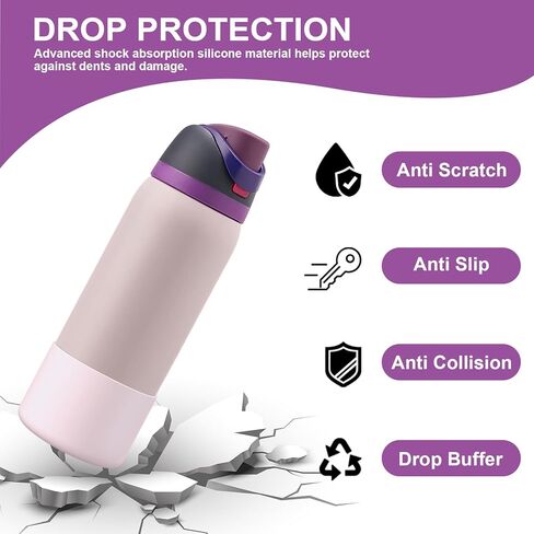 yoelike silicone boot accosities for Owala mater bottle ، anti slip protection sleeve handle blush ball ball chain for freesip ، twist ، and flip feth stael feth in Kuwait