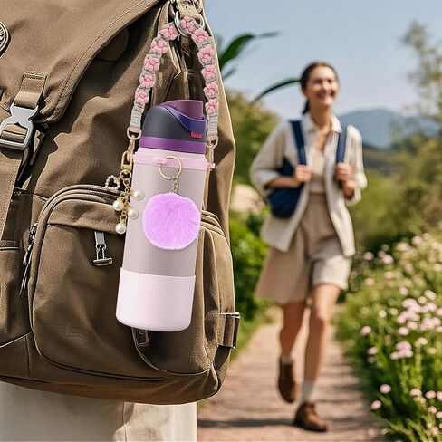 yoelike silicone boot accosities for Owala mater bottle ، anti slip protection sleeve handle blush ball ball chain for freesip ، twist ، and flip feth stael feth in Kuwait