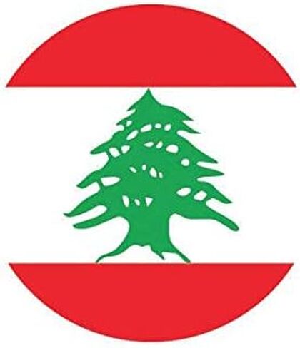 أيون رسومات جولة اللبنانية ملصق العلم شارات فينيل لبنان 5 بوصة نافذة كمبيوتر محمول الخزانة المصد - تلتصق بأي سطح y in Saudi Arabia