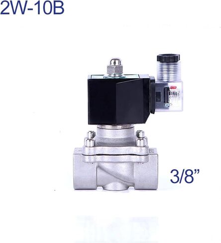 DN10 3/8 "12V 110V 220V 24V صمام الملف اللولبي الكهربائي للغاز الكهربائي للمياه المصنوعة من الفولاذ المقاوم للصدأ (NPT ، 24VDC-EPDM-SEAL) in Saudi Arabia