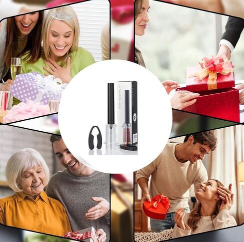 مجموعة فتحات مضخة ضغط الهواء النبيذ ، مجموعة بسيطة للمضخة النبيذ Cork Remover Corkscrew ، فتحة زجاجة Corkscrew الفعالة ، أداة سهلة المسمار ، هدية نبيذ مثالية لمحبي النبيذ. (2) in Kuwait
