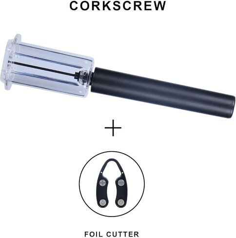 مجموعة فتحات مضخة ضغط الهواء النبيذ ، مجموعة بسيطة للمضخة النبيذ Cork Remover Corkscrew ، فتحة زجاجة Corkscrew الفعالة ، أداة سهلة المسمار ، هدية نبيذ مثالية لمحبي النبيذ. (2) in Kuwait