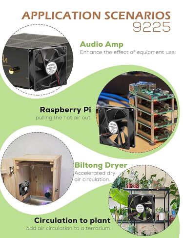 92mm x 25mm DC 5V Brushless Case Cooling Fan Receiver Terrarium Box Aquarium Equipment Cabinet Cooler in Saudi Arabia
