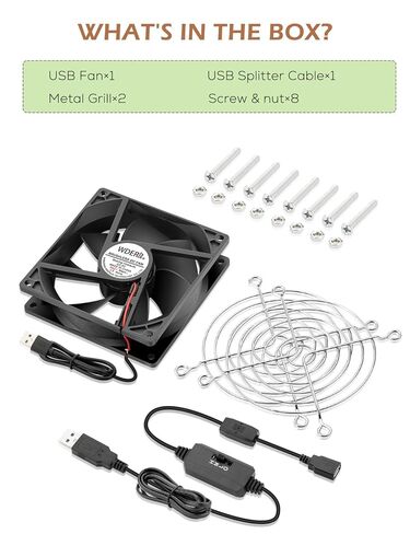 92mm x 25mm DC 5V Brushless Case Cooling Fan Receiver Terrarium Box Aquarium Equipment Cabinet Cooler in Saudi Arabia