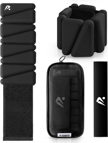forfit | أوزان الرسغ | أوزان الكاحل للنساء والرجال - زوج 2 رطل (1 رطل لكل منهما) مع نطاقات المقاومة | الأوزان الدمبل مجموعة لليوغا ، بيلاتيس ، العلاج الطبيعي ، المشي | مجموعات الدمبل القابلة للتعديل للصالة الرياضية والمنزل in Kuwait