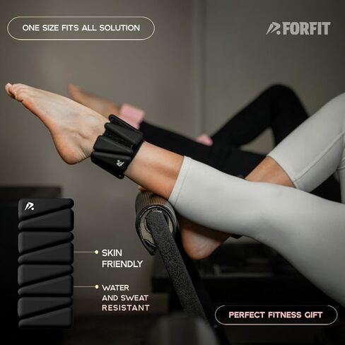 forfit | أوزان الرسغ | أوزان الكاحل للنساء والرجال - زوج 2 رطل (1 رطل لكل منهما) مع نطاقات المقاومة | الأوزان الدمبل مجموعة لليوغا ، بيلاتيس ، العلاج الطبيعي ، المشي | مجموعات الدمبل القابلة للتعديل للصالة الرياضية والمنزل in Kuwait