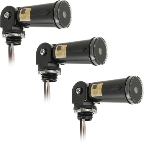 3 Pack 120-277V AC Photocell Light Sensor Light Control Sensor Button Switch IP65 Dusk to Dawn Sensor for Outdoor Lighting Photoelectric Switch with Automatic Illumination Detection Circuit in Kuwait