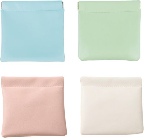 MIAO JIN 4 PCS Small Coin Purse Bulk, Squeeze Mini Coin bag Pouch Kit Pouch Accessories Organizer for Headphones Jewelry Women in Saudi Arabia