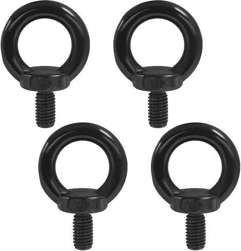 4pcs M8 رفع البراغي العين ، وآلات الفولاذ المقاوم للصدأ لرفع الكتف الترباس العين ، الأسود in Kuwait