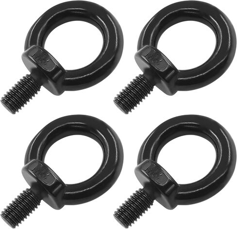 4pcs M8 رفع البراغي العين ، وآلات الفولاذ المقاوم للصدأ لرفع الكتف الترباس العين ، الأسود in Kuwait