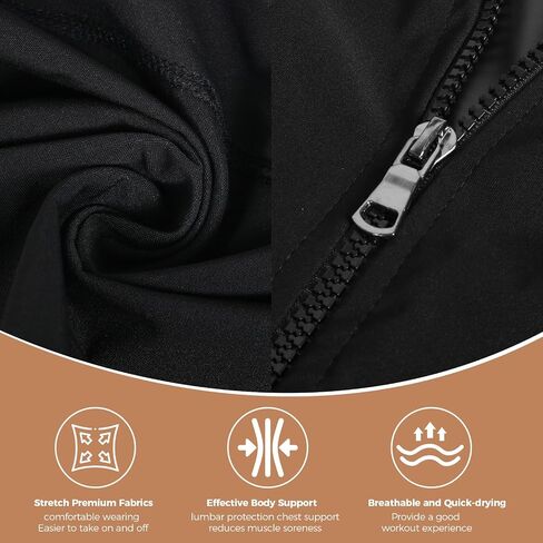 Sauna Suit for Women Sauna Vest Weight Loss 4 in 1 Waist Trainer Full Body Sweat Shirt Workout Running Gym in Saudi Arabia