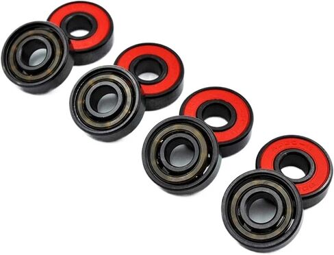 8pcs 608 2RS Hybrid Black Ceramic Ball Bearing 8 * 22 * 7mm Silicon Nitride Speed Roller Skate Skateboard Wheel Miniature Bearings in Saudi Arabia