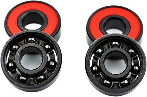 8pcs 608 2RS Hybrid Black Ceramic Ball Bearing 8 * 22 * 7mm Silicon Nitride Speed Roller Skate Skateboard Wheel Miniature Bearings in Saudi Arabia