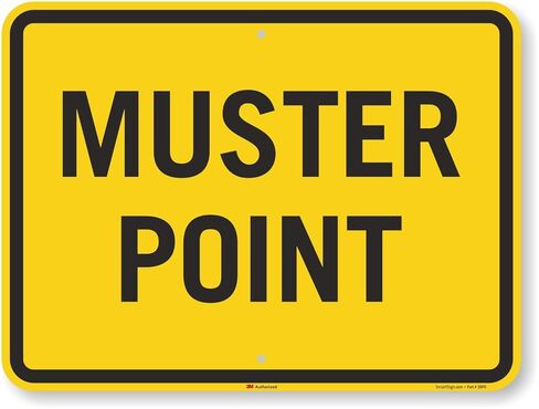 SmartSign "Muster Point" علامة | 18 "× 24" 3M عاكس الكثافة العاكسة الألومنيوم ، مصنوعة في الولايات المتحدة الأمريكية in Kuwait
