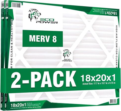 20x25x1 Air Filter MERV 8 (2-Pack) - Pleated Air Conditioner HVAC AC Furnace Air Filters Replacement, SB12698 (20x25x1 2-pack) in Kuwait