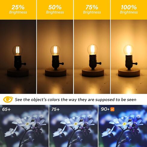 LED Dimmable LED G16.5 المصباح الكهربائي 40W متساوي 4W ، مصابيح كهربائية صغيرة مستديرة الكرة الأرضية قصيرة المصابيح الكهربائية للثريا ، المصباح ، الغرور الحمام ، الشمعدان ، أبيض دافئ 2700 كيلو متر ، حزمة من 2 in Kuwait