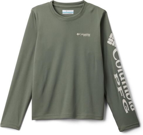 Columbia Youth Boys Terminal Tackle Long Sleeve Tee, Red Spark, X-Small in Kuwait