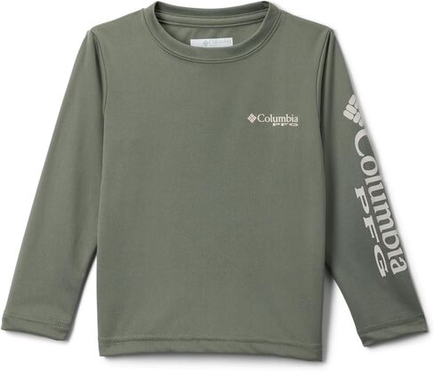 Columbia Youth Boys Terminal Tackle Long Sleeve Tee, Red Spark, X-Small in Kuwait