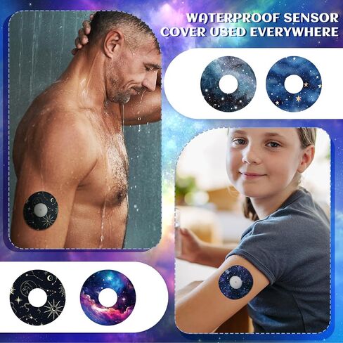 Geiserairailie 32 Pack sthesive Patches متوافقة مع Dexcom G7 ، بقع CGM ، ملصقات شريط لاصقة من المجرة ، يغطي المستشعر مقاوم للماء مقاومة للماء مرنة مسبقًا مسبقًا ، طويل الأمد (بيضاوي) in Saudi Arabia