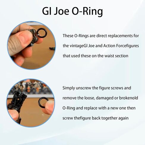 100pcs O-Rings 3-3/4 "GI Joe استبدال لـ G.I. Joe Action Figure Band Band Foam in Saudi Arabia