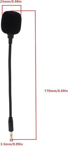 ECSiNG 3.5mm TRS Omnidirectional Condenser Microphone Length 17cm Compatible with DJI Wireless Mic Transmitters in Kuwait