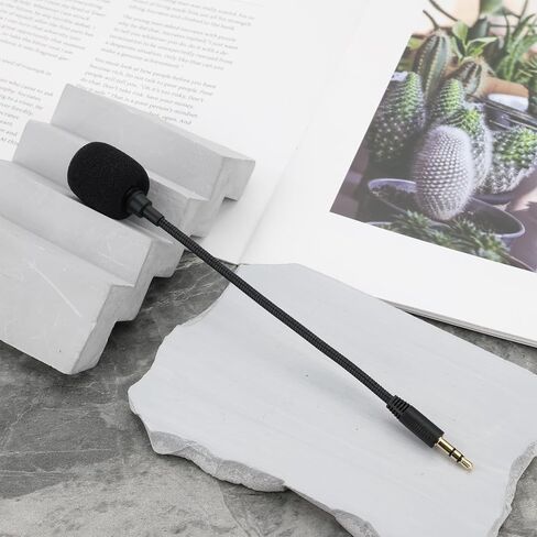 ECSiNG 3.5mm TRS Omnidirectional Condenser Microphone Length 17cm Compatible with DJI Wireless Mic Transmitters in Kuwait