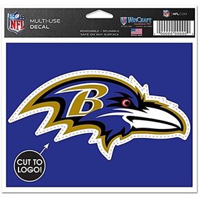 Wincraft NFL Baltimore Ravens WCR42237014 Multi-Use Decal, 4.5" x 5.75" in Kuwait