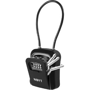 Portable Combination Lock keybox,For House Keys Key Hiders to Hide a Key Outside,Waterproof Key Safe Storage Lock Box (With cable) in Kuwait