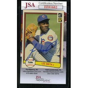 Lee Smith 1982 Donruss Rookie Jsa Coa Hand Signed Authentic Autograph - Baseball Slabbed Autographed Cards in Kuwait