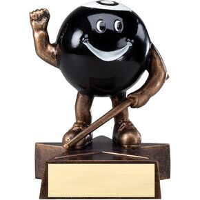Decade Awards 8 Ball Lil' Buddy Trophy - 4 Inch Tall | Engraved Kids Pool Award - Customize Now in Saudi Arabia