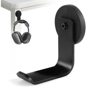 حامل سماعة الرأس المغناطيسي ، خطافات سماعات الرأس من الألومنيوم ، شماعات سماعة الرأس للمكتب والطاولة ، حامل تركيب سماعات الرأس مع وسادة مطاطية ، متوافقة مع جميع سماعات الكمبيوتر/الألعاب (أسود) in Kuwait