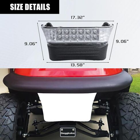 VPAHub Club Car Precedent LED Basic Light Kit （-08 up 48V, 1 LED Headlight with bumper, 2 LED taillight, 1 bucket harness, 1 basic wire harness, 1 Fuse wire harness, instruction & hardware included in Saudi Arabia