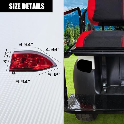 VPAHub Club Car Precedent LED Basic Light Kit （-08 up 48V, 1 LED Headlight with bumper, 2 LED taillight, 1 bucket harness, 1 basic wire harness, 1 Fuse wire harness, instruction & hardware included in Saudi Arabia