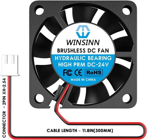 WINSINN 40mm 24V Fan - Hydraulic Bearing High Speed 8500 RPM 4010 Cooling Fan Replacement for 3D Printer Ender 3/CR-10, 30cm Cable with XH2.54-2PIN, Brushless 40x10mm (5Pcs) in Saudi Arabia