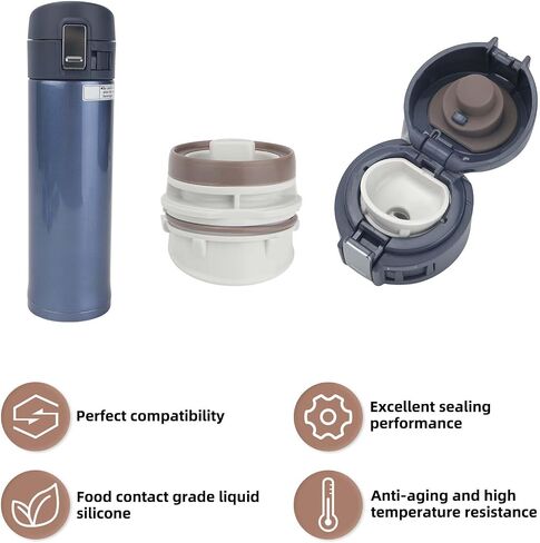 12pcs Gasket Replacement for Zojirushi Stainless Steel Mug, Silicone Lid Seal Ring Stopper Parts Leak-Proof Water Bottle Accessories for 16oz 12oz Compatible with SM-K Series BPA Free in Saudi Arabia