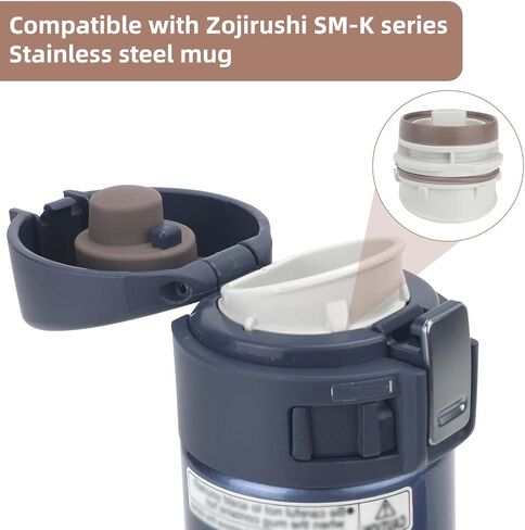 12pcs Gasket Replacement for Zojirushi Stainless Steel Mug, Silicone Lid Seal Ring Stopper Parts Leak-Proof Water Bottle Accessories for 16oz 12oz Compatible with SM-K Series BPA Free in Saudi Arabia