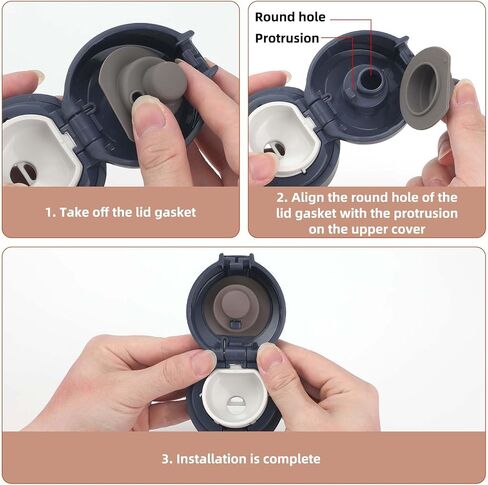 12pcs Gasket Replacement for Zojirushi Stainless Steel Mug, Silicone Lid Seal Ring Stopper Parts Leak-Proof Water Bottle Accessories for 16oz 12oz Compatible with SM-K Series BPA Free in Saudi Arabia