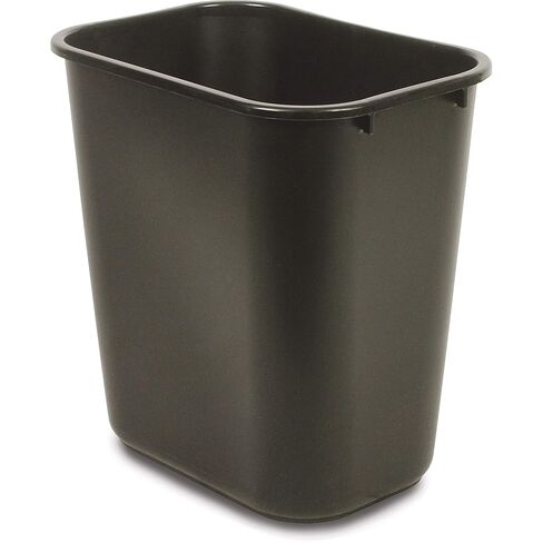 Rubbermaid Comm Prod FG295600Bla Office Wastebasket ، Black ، Rectangle ، 28-1/8-Qts. - الكمية 12 in Saudi Arabia