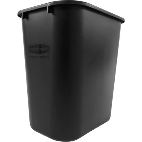 Rubbermaid Comm Prod FG295600Bla Office Wastebasket ، Black ، Rectangle ، 28-1/8-Qts. - الكمية 12 in Saudi Arabia