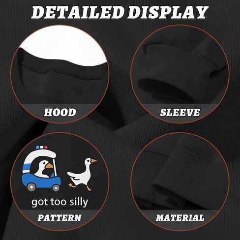 Got Too Silly Goose Sweatshirt Funny Cute Sweatshirts for Women Duck Car Long Sleeve Shirt Graphic Crewneck Pullover in Saudi Arabia