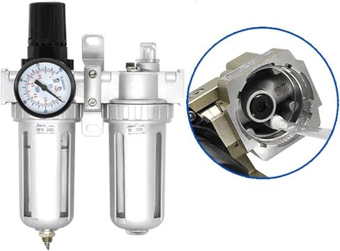 SFC200 SFC300 SFC400 1/4" 3/8" 1/2" Air Compressor Oil Lubricator Moisture Water Trap Filter Regulator with Mount(SFC300) in Saudi Arabia