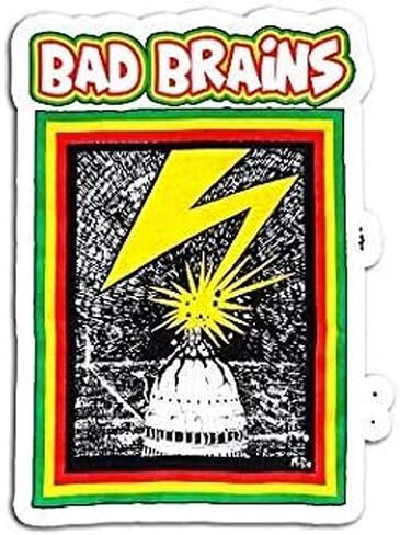 Politics Bad Brains Distressed Vintage Capitol Logo Sticker - Sticker Graphic - Waterproof - Fade Resistant Die Cut in Saudi Arabia