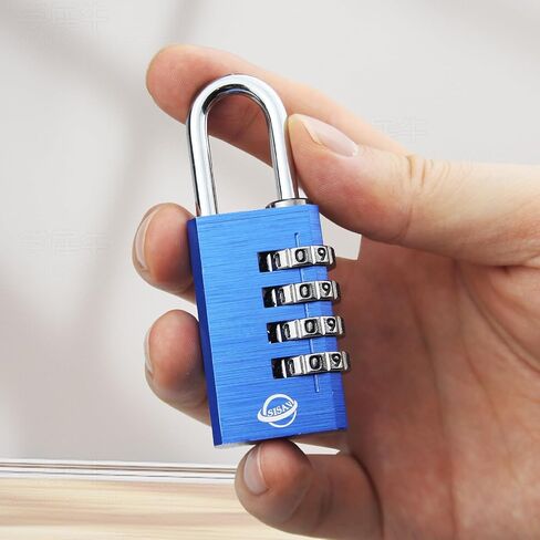 4-Digit Aluminum Combination Padlock for Gym,School Lockers,Toolbox,Fence Gate,and Employee Locker,(Purple 1pack) in Kuwait
