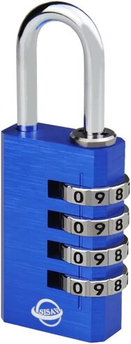 4-Digit Aluminum Combination Padlock for Gym,School Lockers,Toolbox,Fence Gate,and Employee Locker,(Purple 1pack) in Kuwait